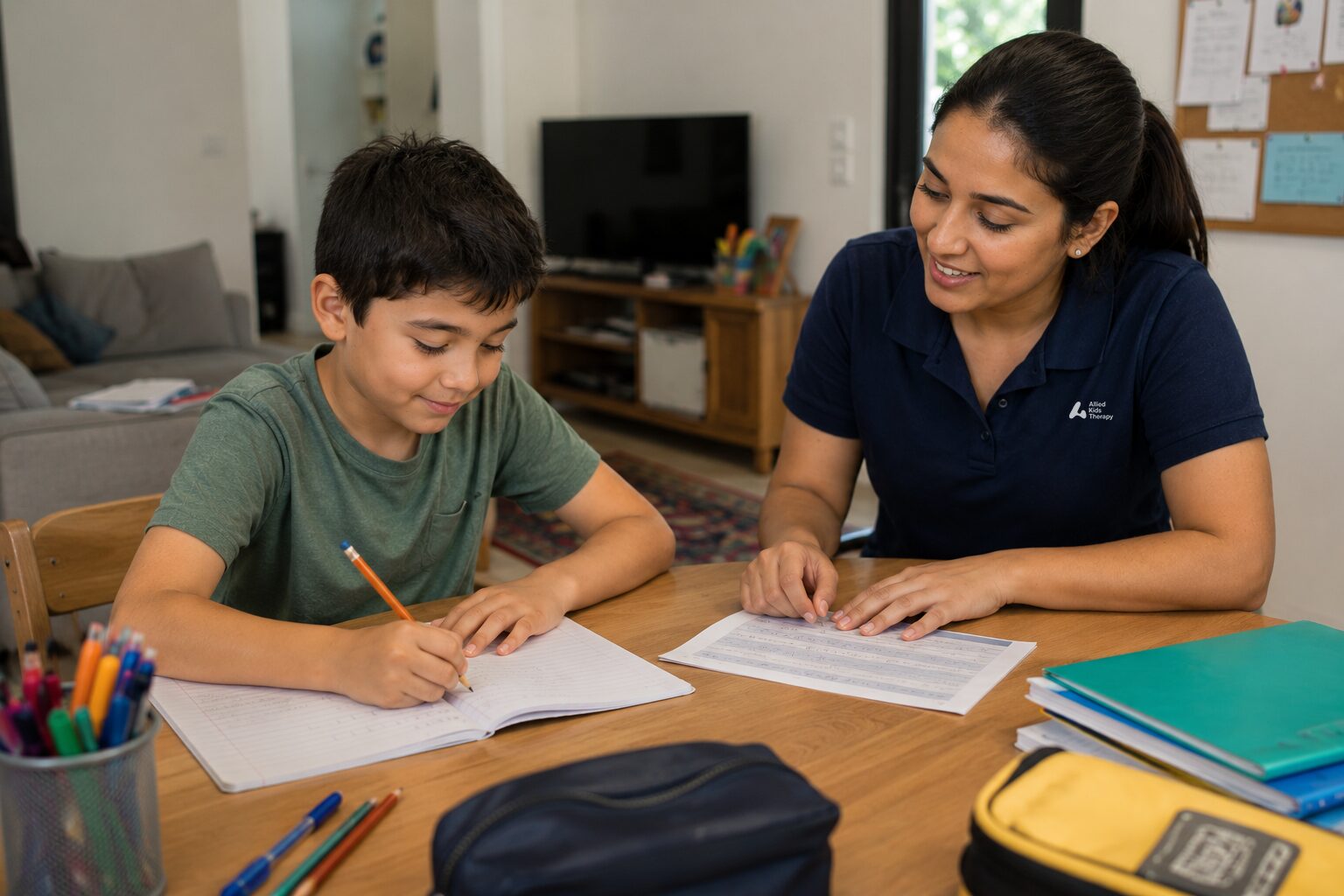 One-on-one handwriting support session